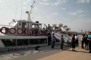 Boarding the boat