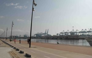 Algeciras port embankment